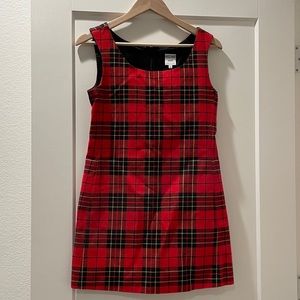 Moschino Jeans Vtg 90s Tartan Plaid Mini Dress S
